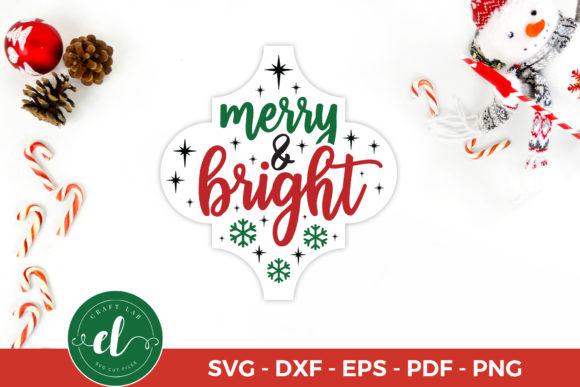 Download Merry &amp; Bright, Arabesque Tile Ornament - Premium Bundle