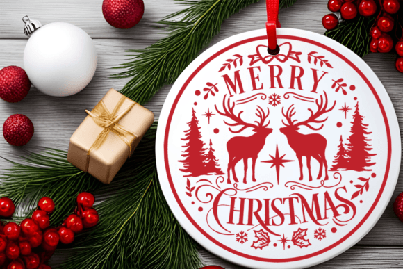 Download Merry Christmas - Round Christmas SVG - Round christmas svg Collection