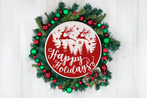 Download Happy Holidays Round Christmas SVG - Round christmas svg Collection